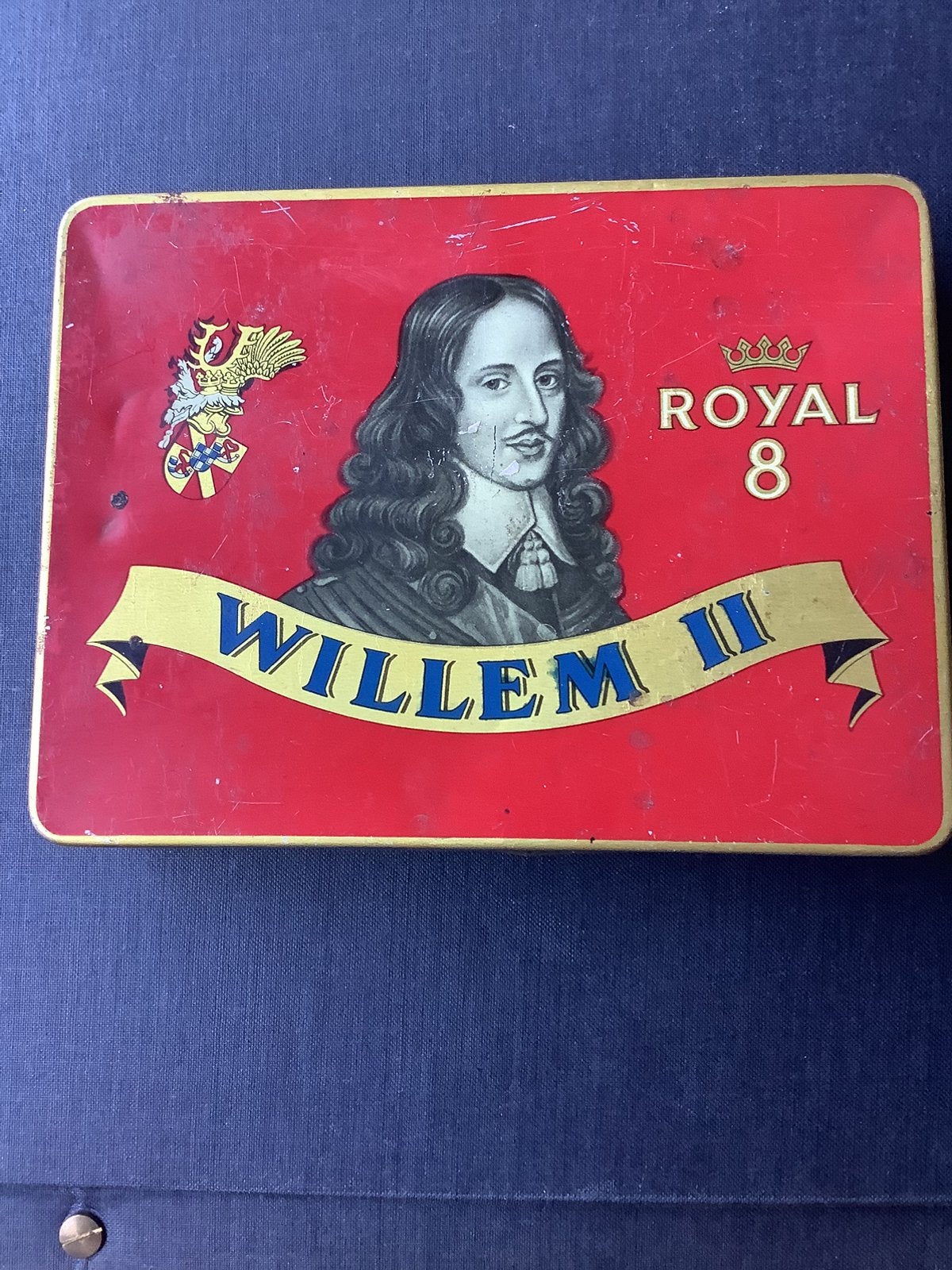 Sigarenblik  willem ll, Ophalen of Verzenden, Gebruikt, Overige