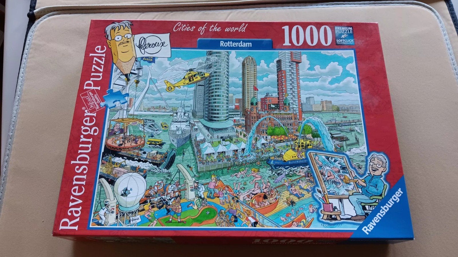 Rotterdam puzzel 1000 stukjes Frans Le Roux.
Compleet en net, Ophalen of Verzenden, 500 t/m 1500 stukjes, Zo goed als nieuw