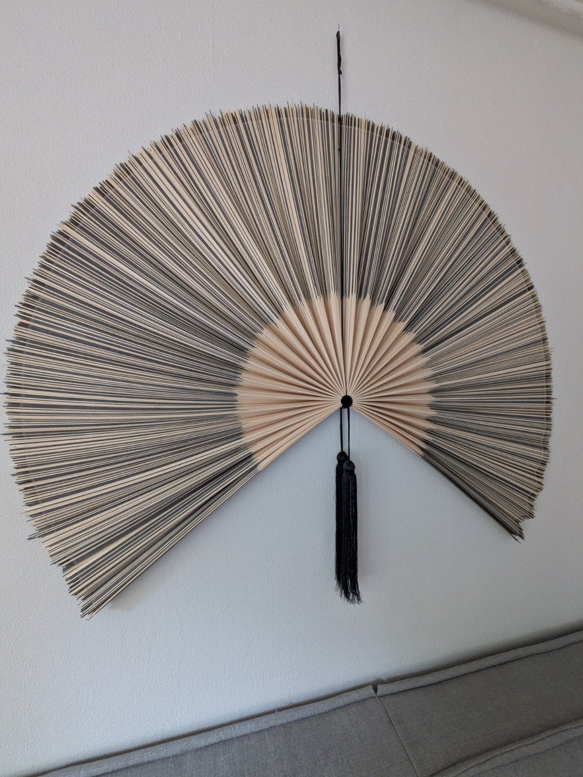 Bloomingville wandwaaier - 145x145x72 cm, Wandhanger, Zo goed als nieuw, Natuurlijk materiaal, Met ophangsysteem