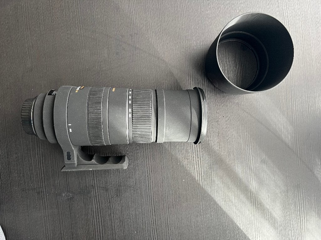 Sigma 150-500mm f/5-6.3 APO DG OS HSM (Canon EF), Ophalen, Beschermhoes/tas, Gebruikt, Sigma