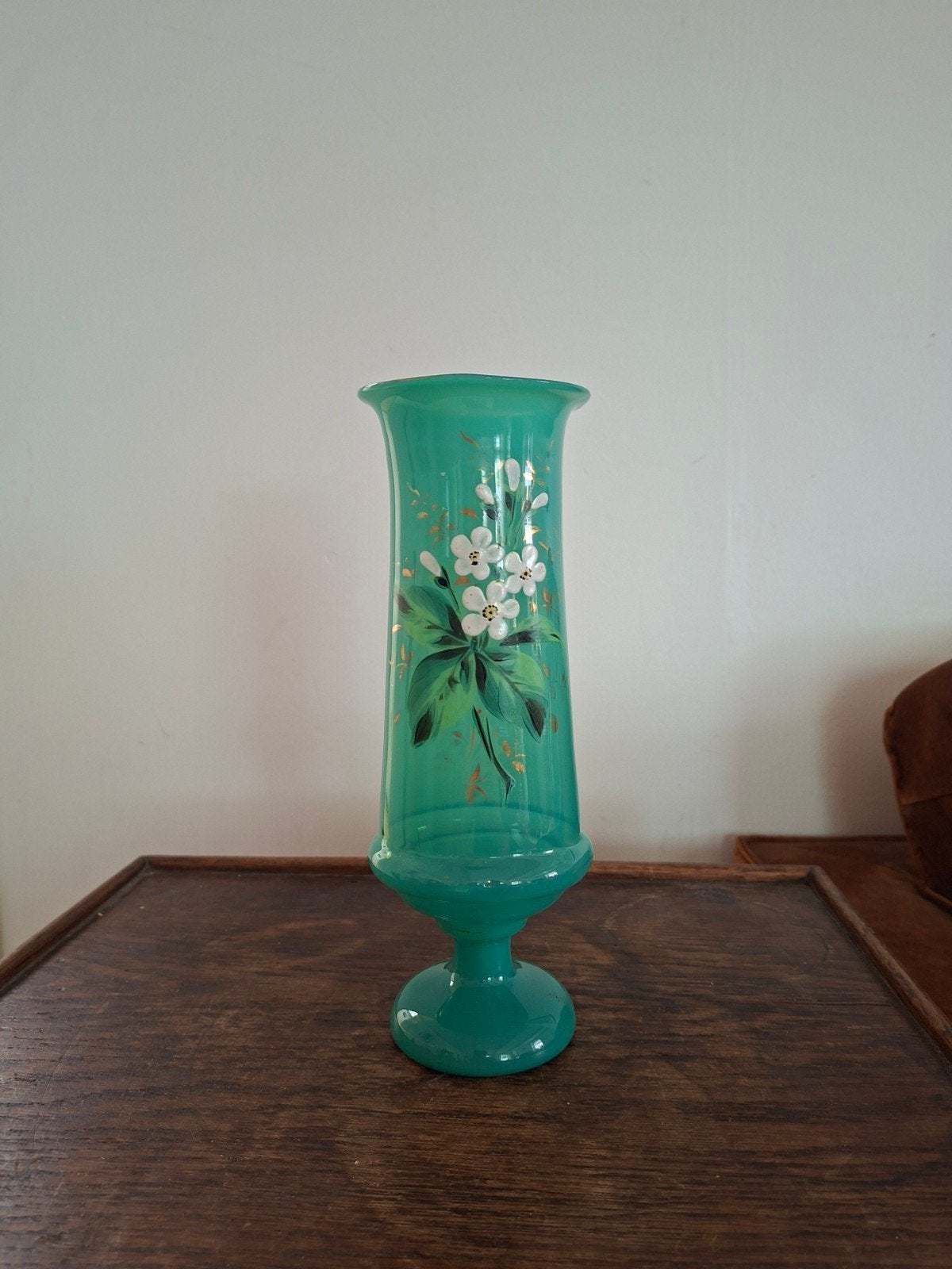 vaas groen glas, Antiek en Kunst, Antiek | Vazen, Ophalen of Verzenden