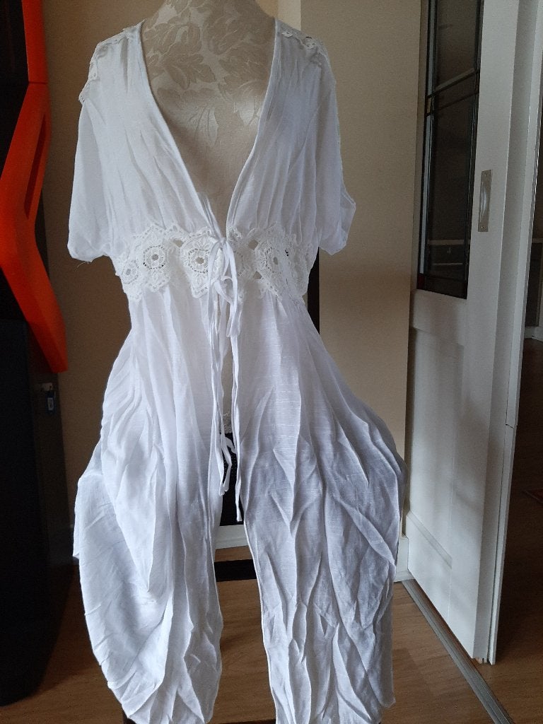 Strandjurk, Kleding | Dames, Maat 38/40 (M), Wit, Nieuw, Ophalen of Verzenden