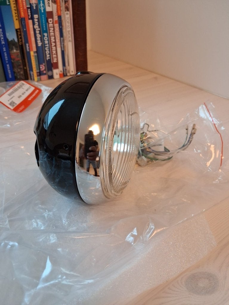 HONDA ATC/C65/C90 OEM klassieke koplamphuis (metaal), Verzenden, Nieuw, Koplamp, Overige merken