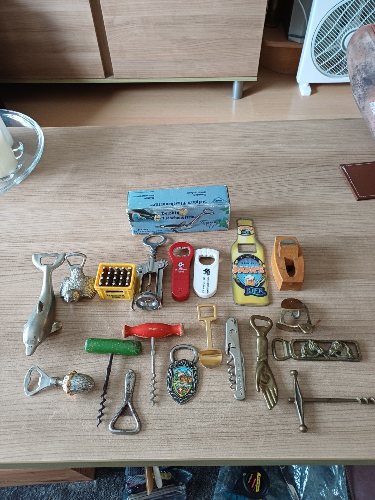 Verzameling antieke+recente flesopeners en kurkentrek, Ophalen of Verzenden
