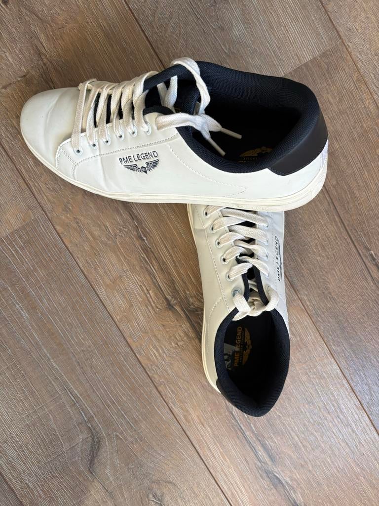 PME Legend Sneakers Maat 43 - Wit met Zwart Detail, Wit, Ophalen of Verzenden, Sneakers of Gympen, Zo goed als nieuw