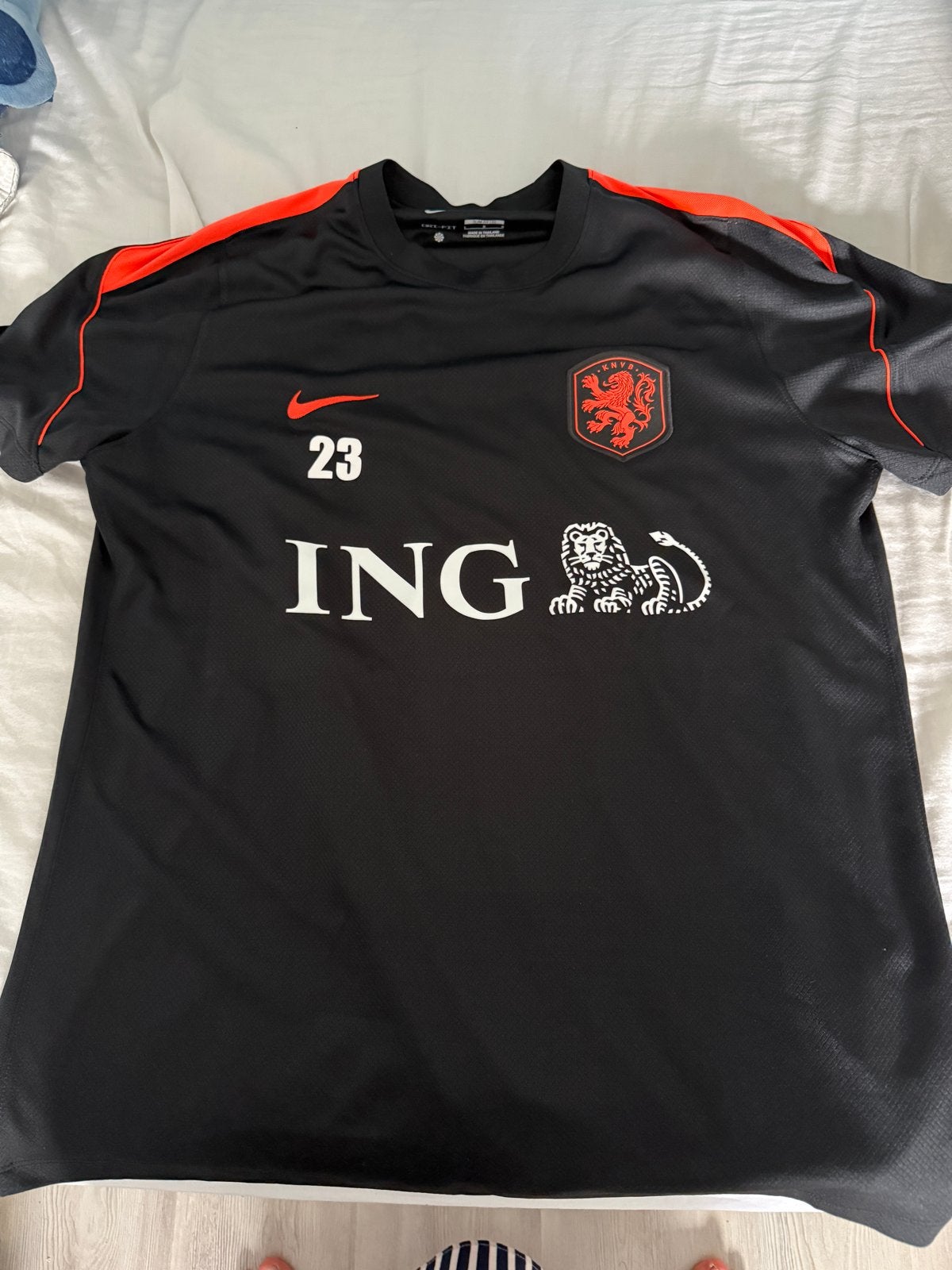 Nederlands Elftal Training Shirt Zwart Maat L, Ophalen of Verzenden, Zo goed als nieuw, Maat 52/54 (L), Zwart