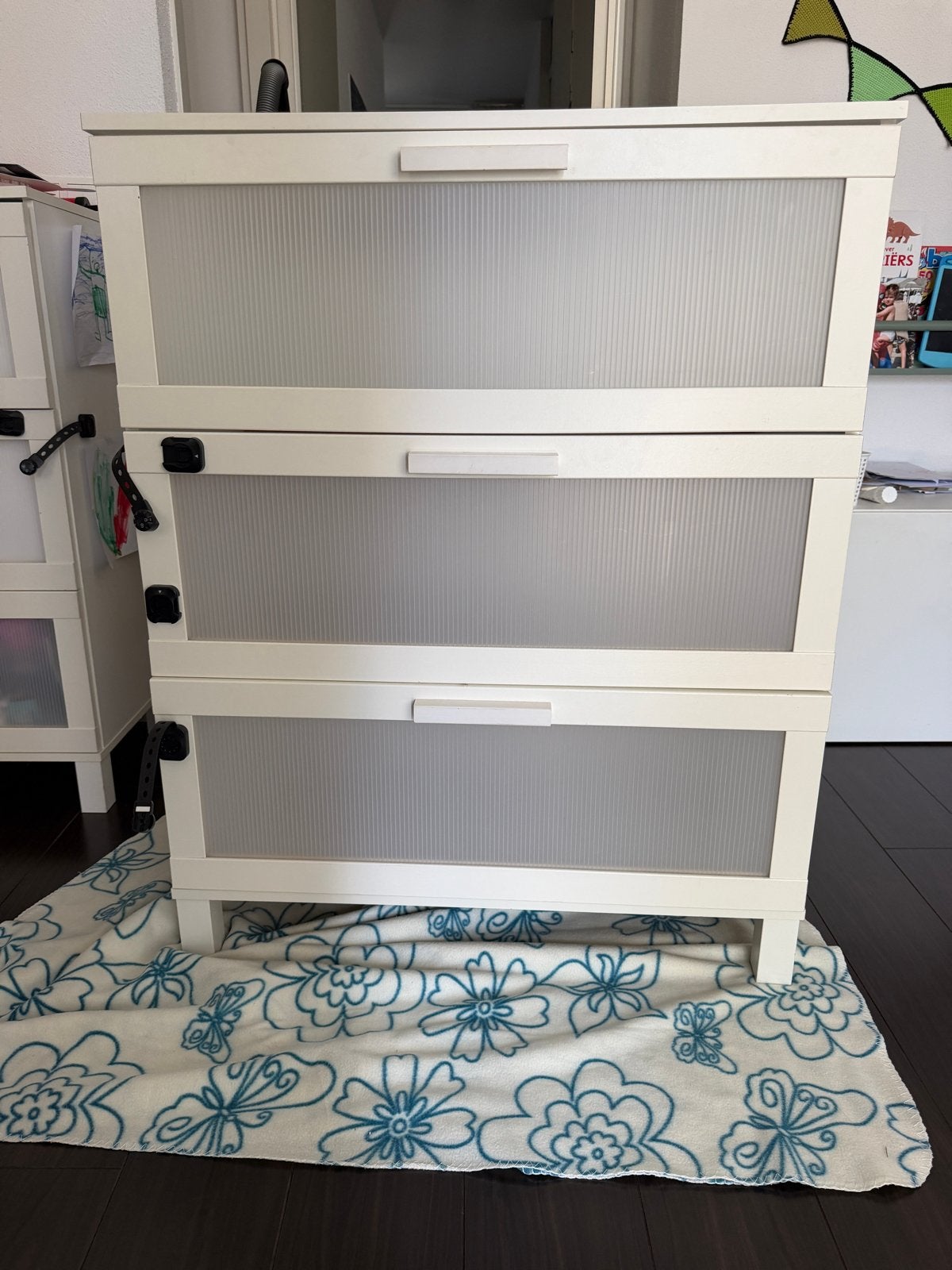 Ikea Bremnes Ladekast met 3 laden - Wit, Ophalen, Gebruikt, 100 tot 150 cm, 50 tot 100 cm