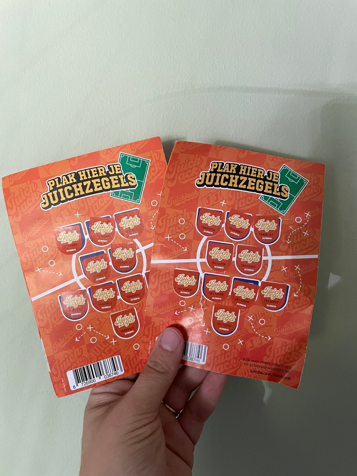 Twee volle spaarkaarten juichzegels, Jumbo, Ophalen of Verzenden