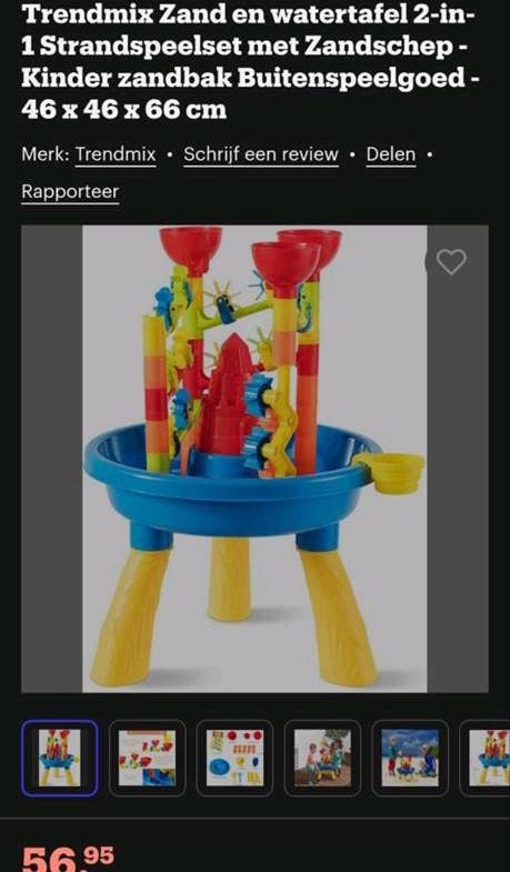 Trendmix Zand- en Watertafel 2-in-1 Speelset, Ophalen, Gebruikt