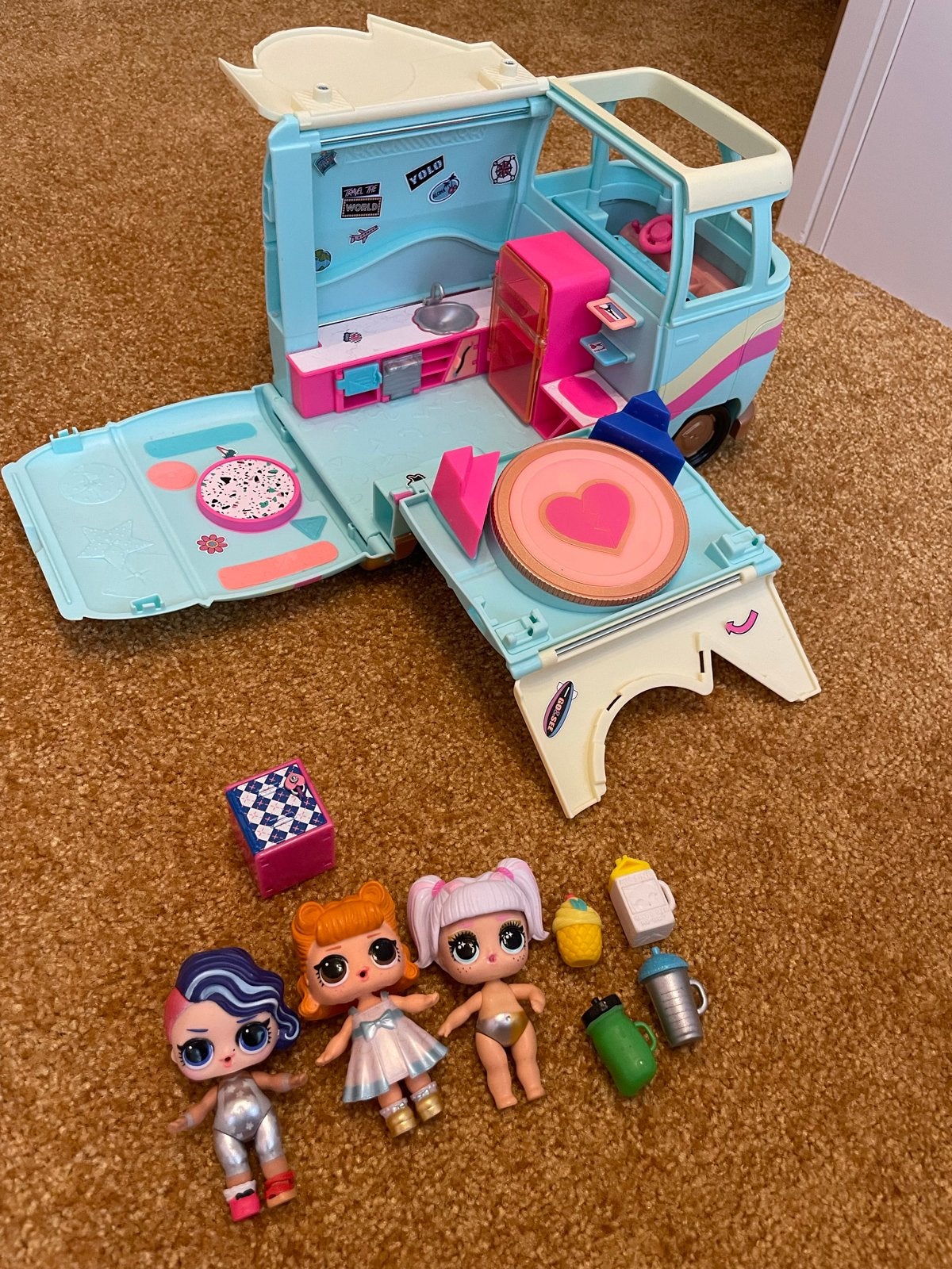 LOL Surprise Camper met 3 poppen en accessoires, Ophalen of Verzenden, Zo goed als nieuw, Overige typen