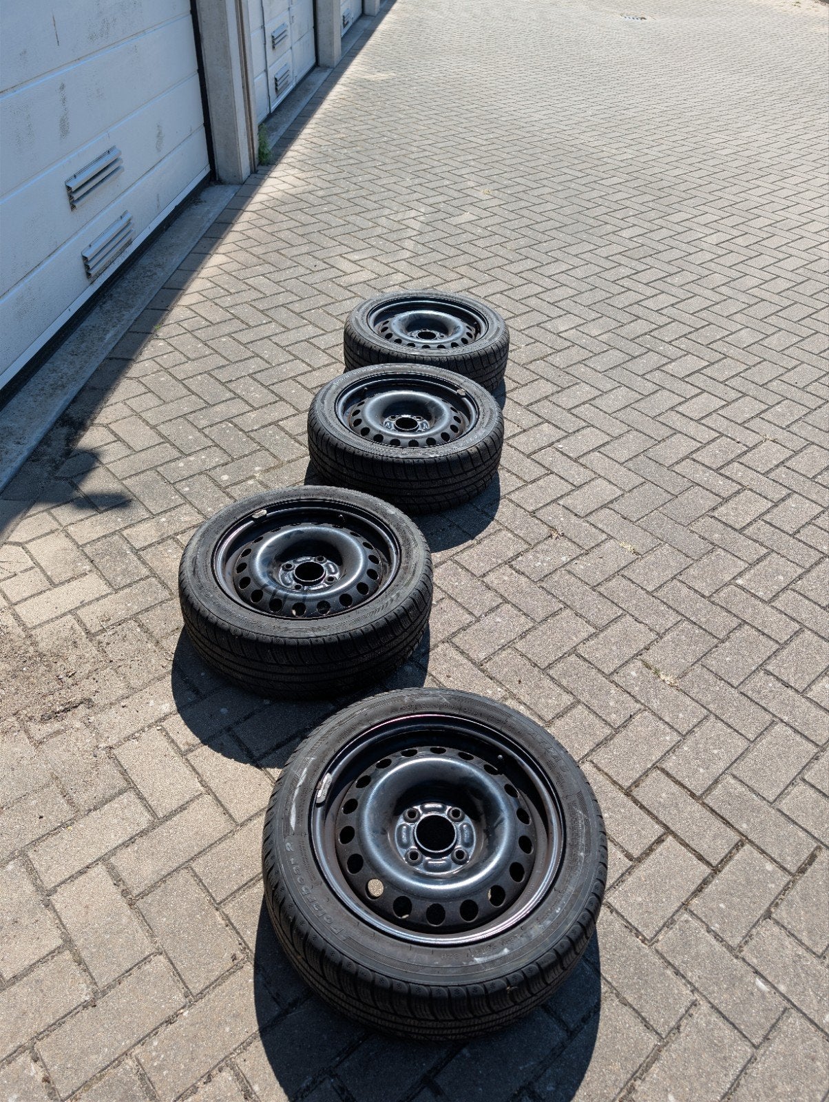 Peugeot 206 winterwielen 15 inch 185/55 R15 – 4x108 ET27, Ophalen, Gebruikt, 15 inch, Banden en Velgen