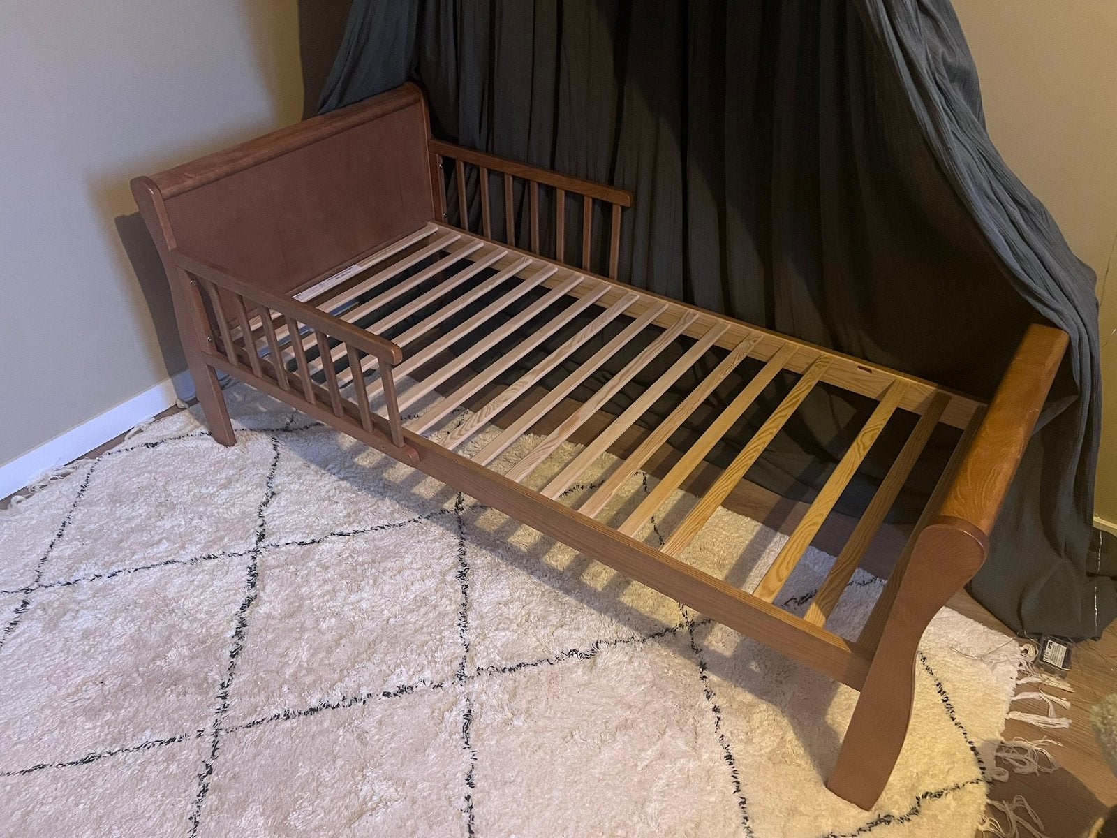 Woodies peuterbed 140x70, Gebruikt, Hout, Eenpersoons, 70 cm of minder