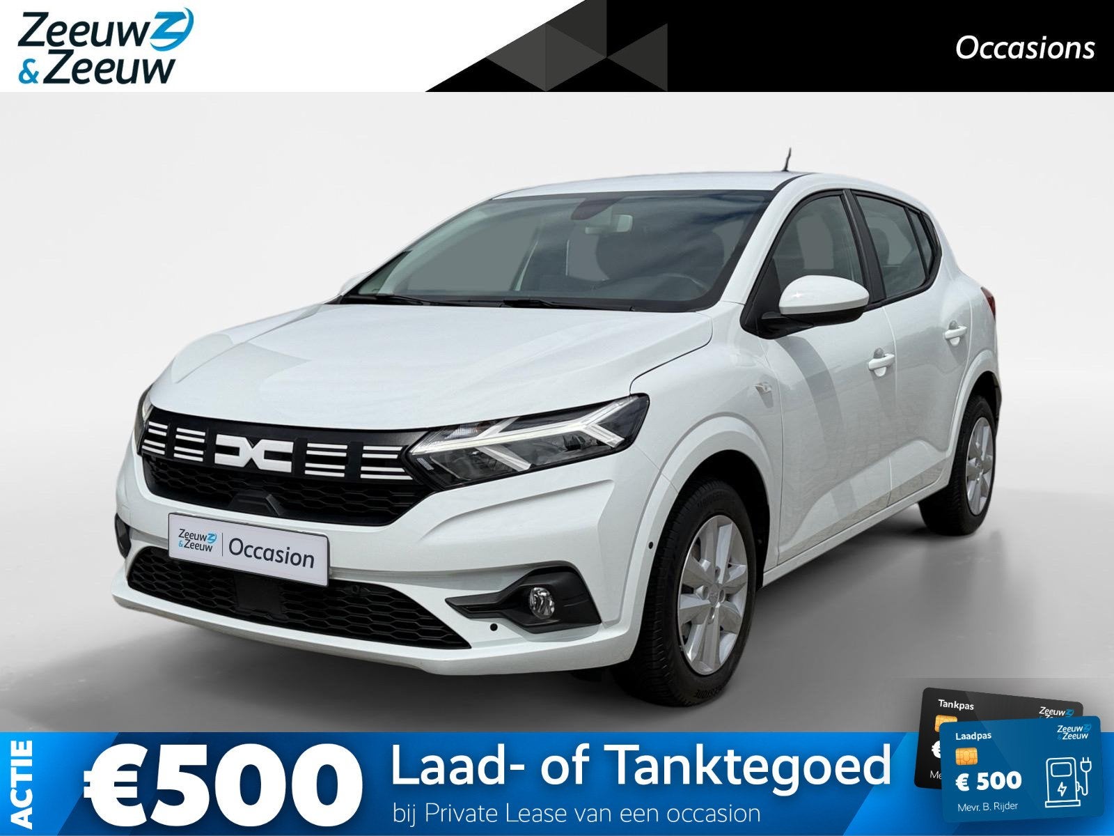 Dacia Sandero 100PK TCe ECO-G Expression | 1e eigenaar | Air, Auto's, 12 maanden, Gebruikt, Euro 6, Wit