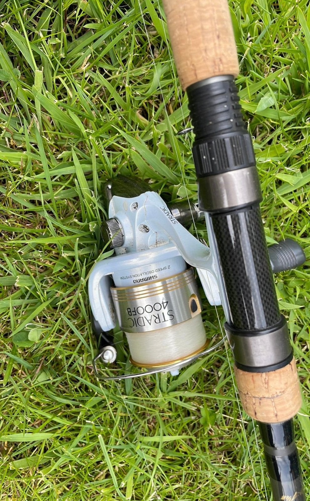Karper penhengel met shimano stradic molen, Ophalen, Zo goed als nieuw, Werphengel