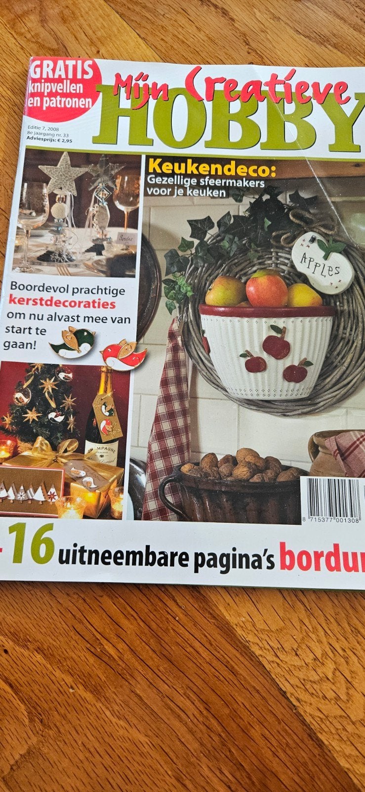Tijdschrift Mijn Creatieve Hobby no. 7 - 2008 veel borduren, Hobby en Vrije tijd, Ophalen of Verzenden, Patroon