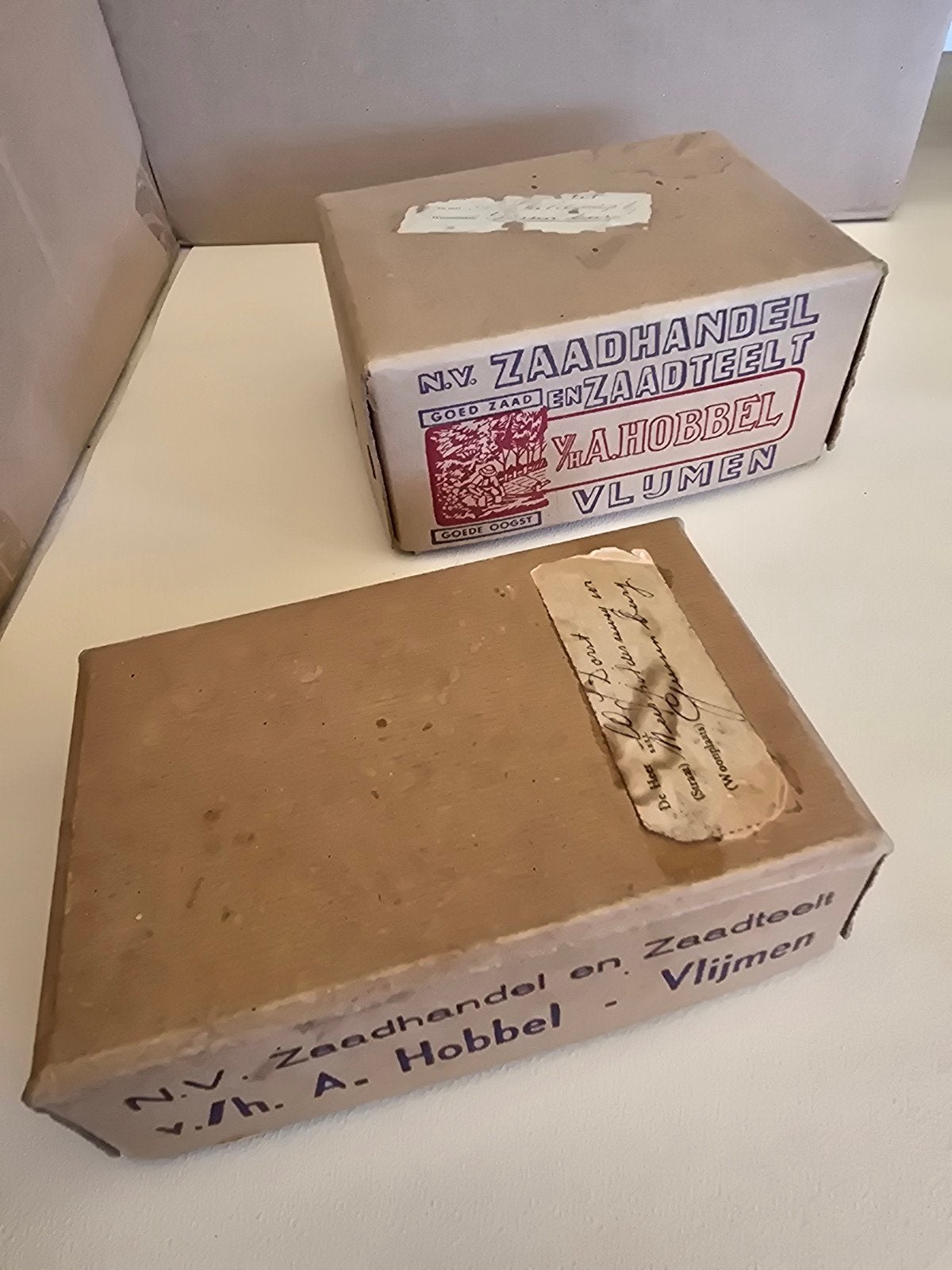 Vintage dozen Zaadhandel A. Hobbel Vlijmen, Verzamelen, Verzenden, Gebruikt