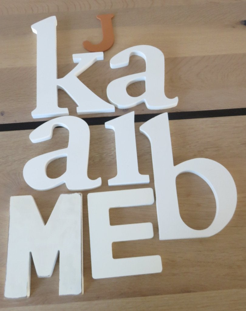 7 houten letters, Ophalen of Verzenden, Zo goed als nieuw, Overige onderwerpen