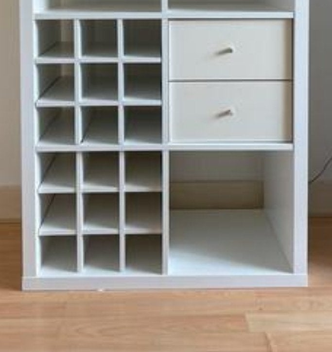 2x kallax inzet wijnrek flessenrek verdeler Ikea, Ophalen, 5 tot 15 flessen, Zo goed als nieuw, 5 – 50
