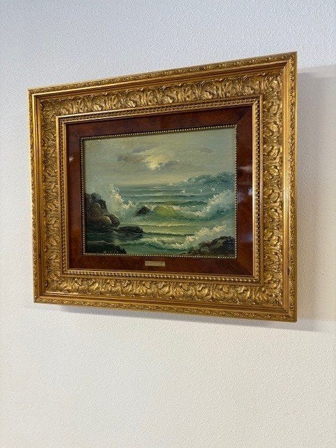 Zeegezicht, Ophalen, Maritiem / water, Doek, Oud hollands