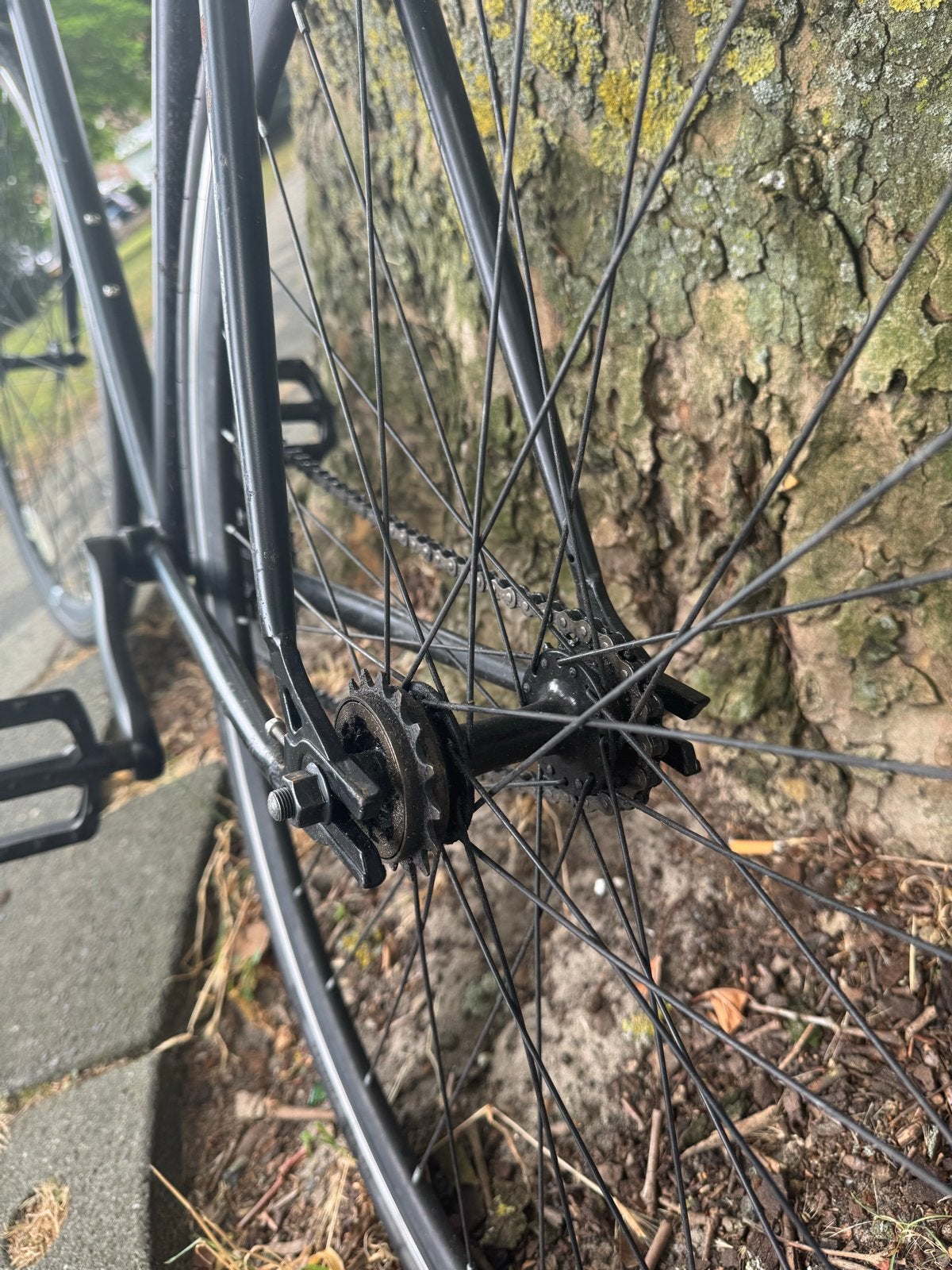 Zwarte stadsfiets - Goede staat, Gebruikt, Velgrem, 53 tot 57 cm, Ophalen