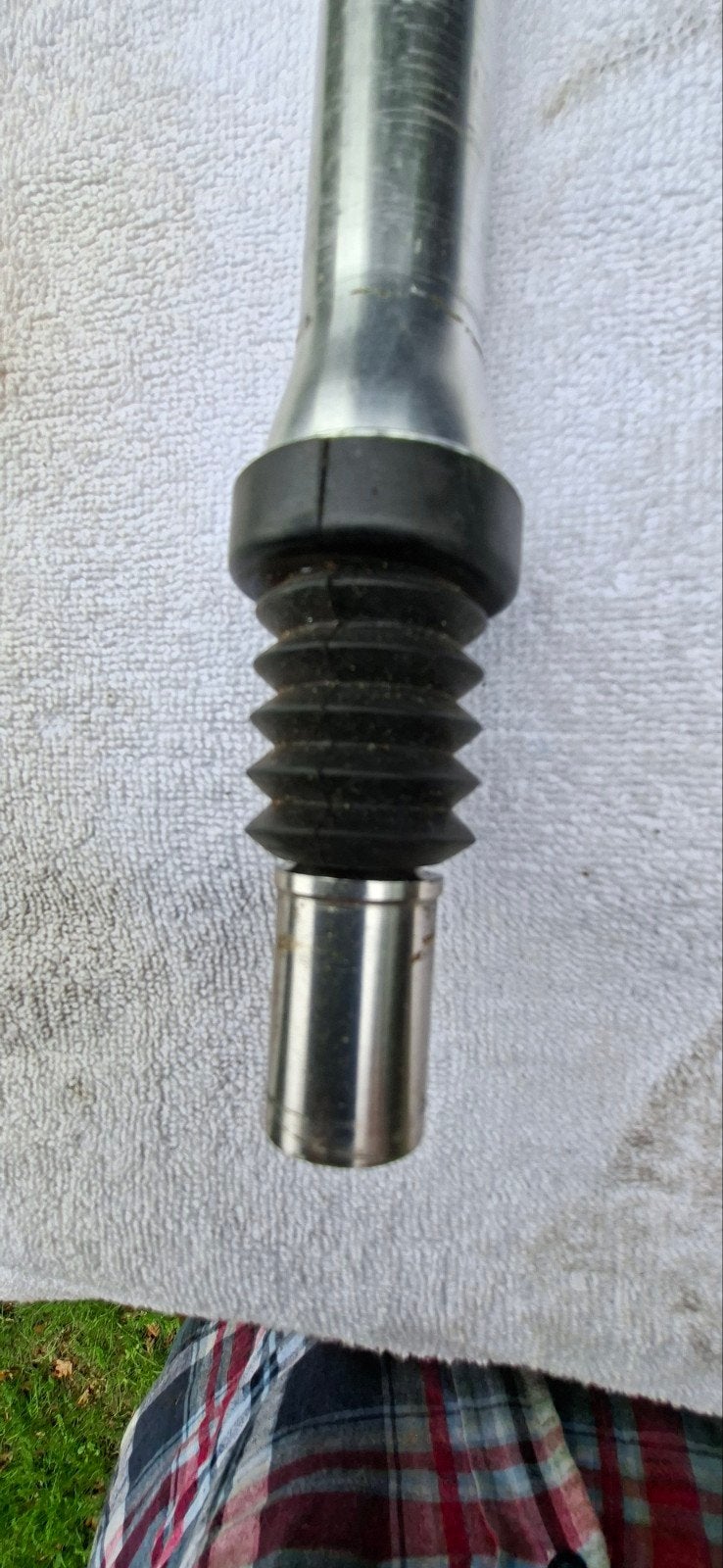 Verende zadelpen 26.6mm met verloopbus 26.1-29.8mm, Fietsen en Brommers, Ophalen of Verzenden