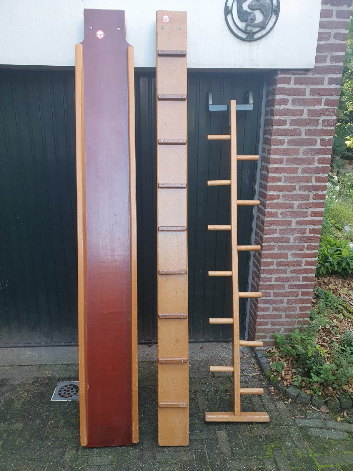 Glijbaan, loopplank en spilladder (apenladder), Ophalen, Gebruikt, Glijbaan, Aanbouwonderdeel