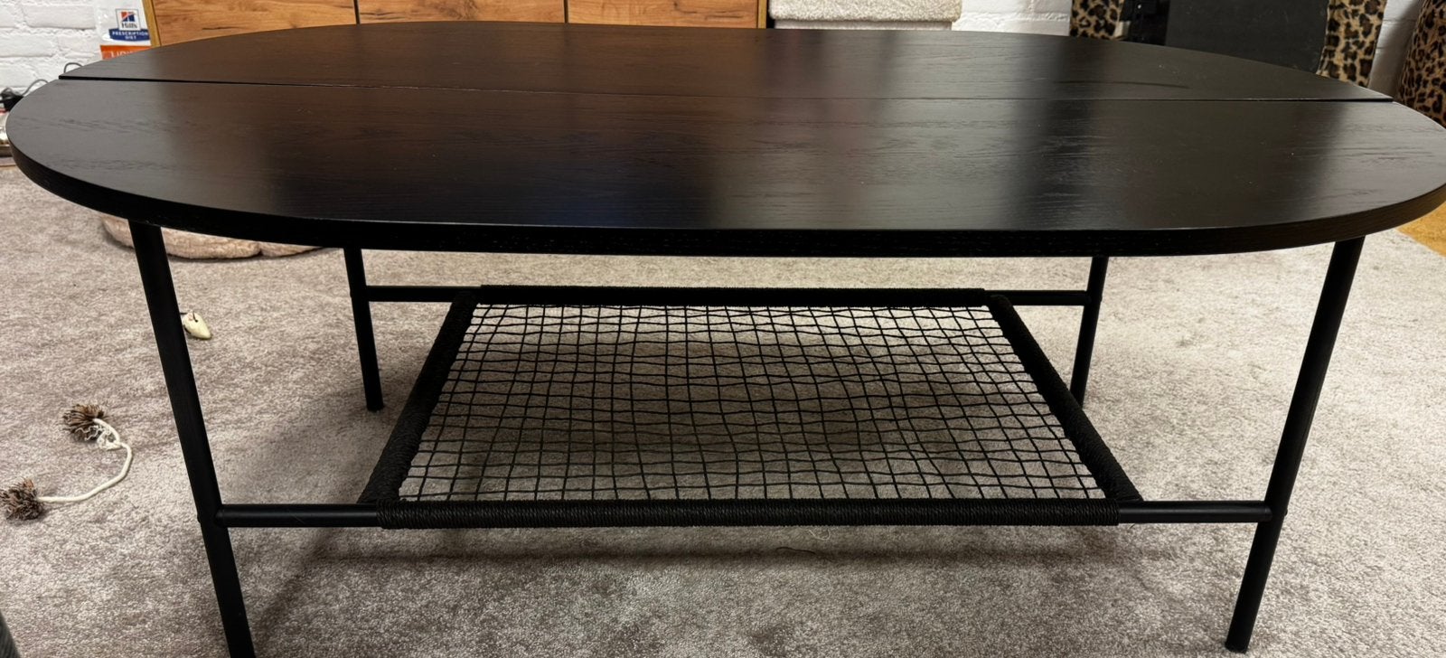 Zwarte salontafel, Ophalen, Gebruikt, 50 tot 100 cm, 100 tot 150 cm