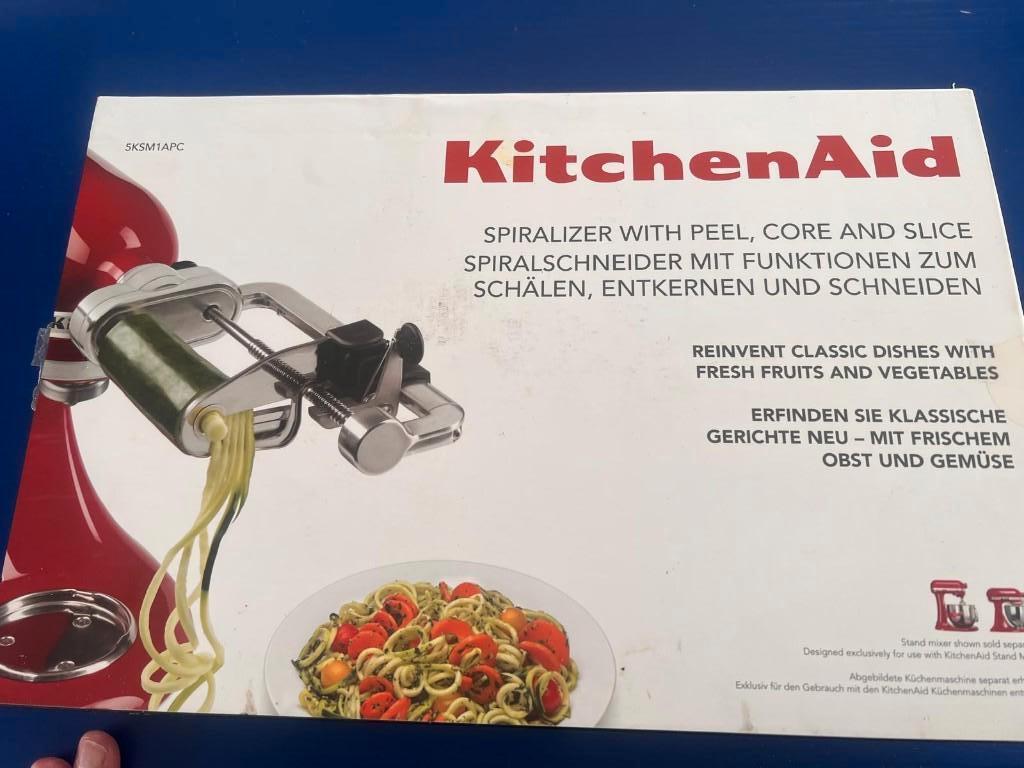 KitchenAid Spiraalsnijder, Witgoed en Apparatuur, Keukenmixers, Minder dan 1 liter, Ophalen of Verzenden, Zo goed als nieuw, 3 snelheden of meer