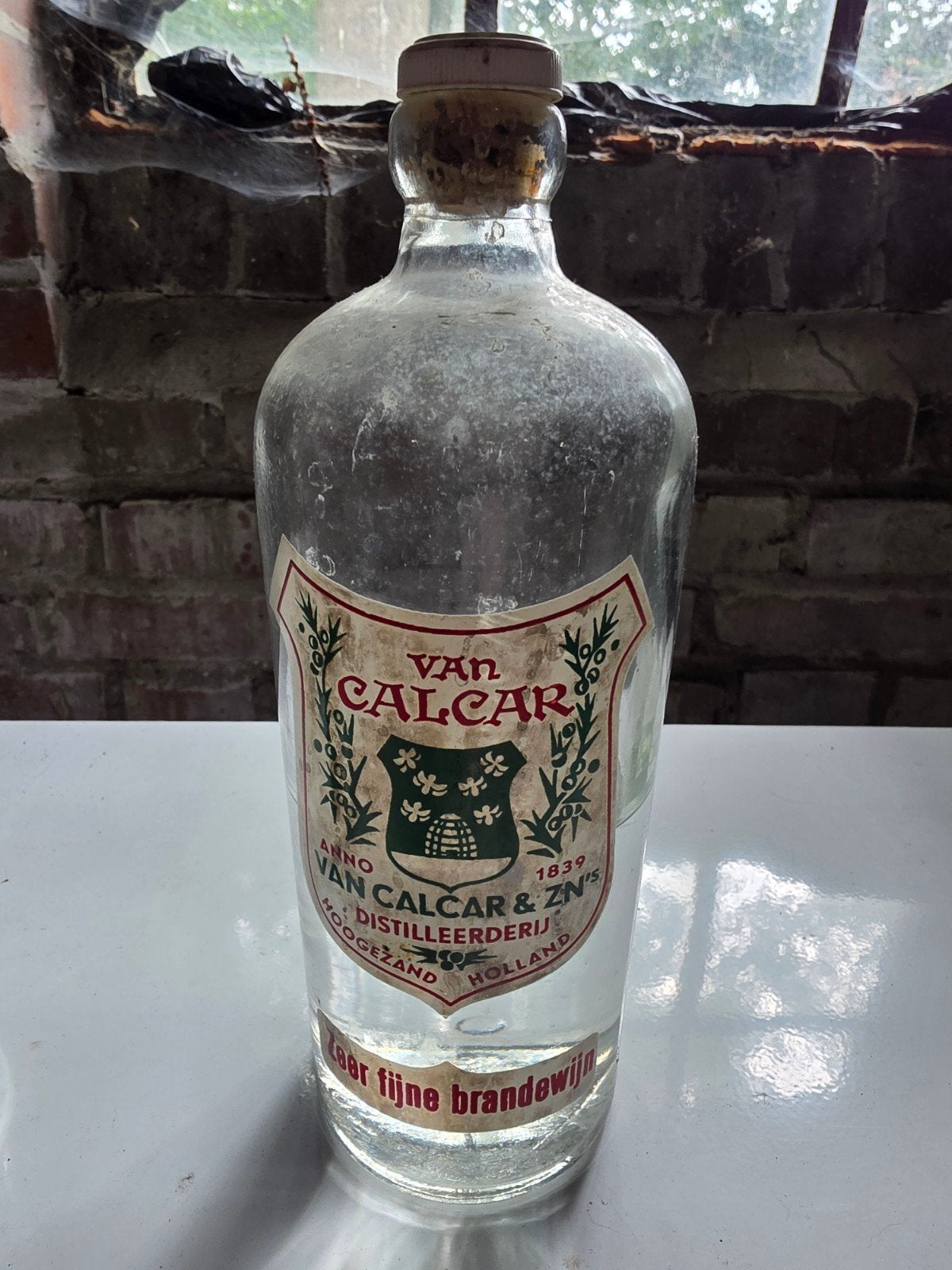 Antieke Van Calcar & Zn's Distilleerderij Fles 1839, Ophalen of Verzenden