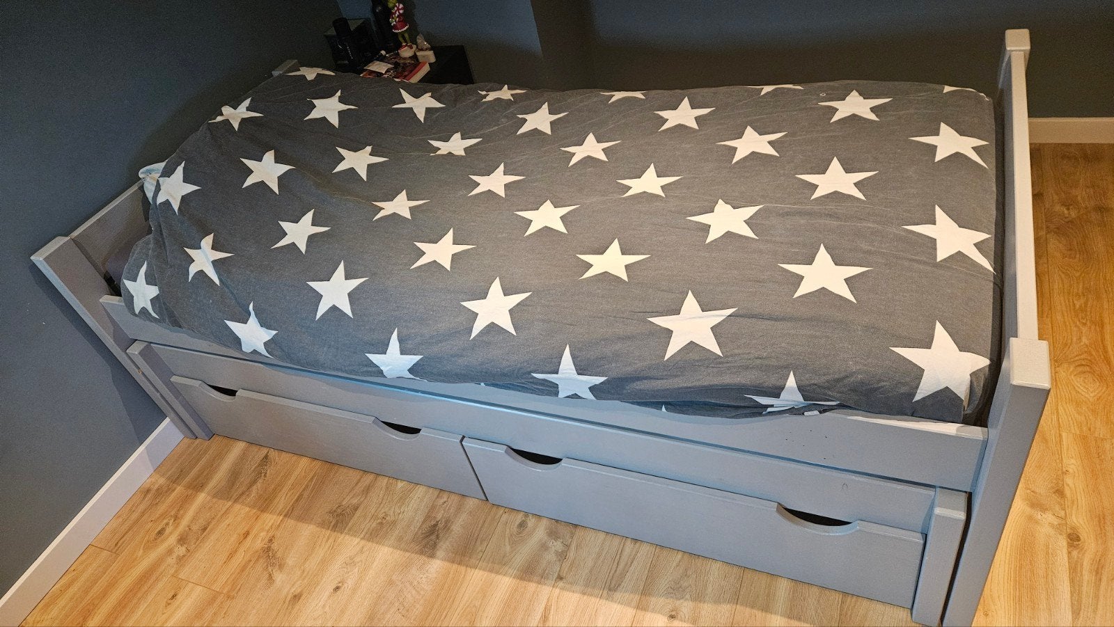 Bed 90x200, met onderschuifbed  80x190 en twee lades eronder, Ophalen, Gebruikt, Eenpersoons, 80 cm