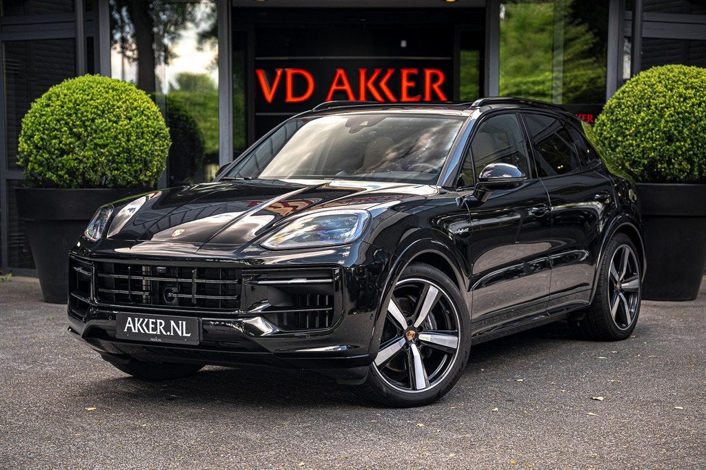 Porsche Cayenne E-Hybrid SportDesign | Beige/zwart leder | A, Auto's, Porsche, Automaat, Cayenne, Gebruikt, Beige