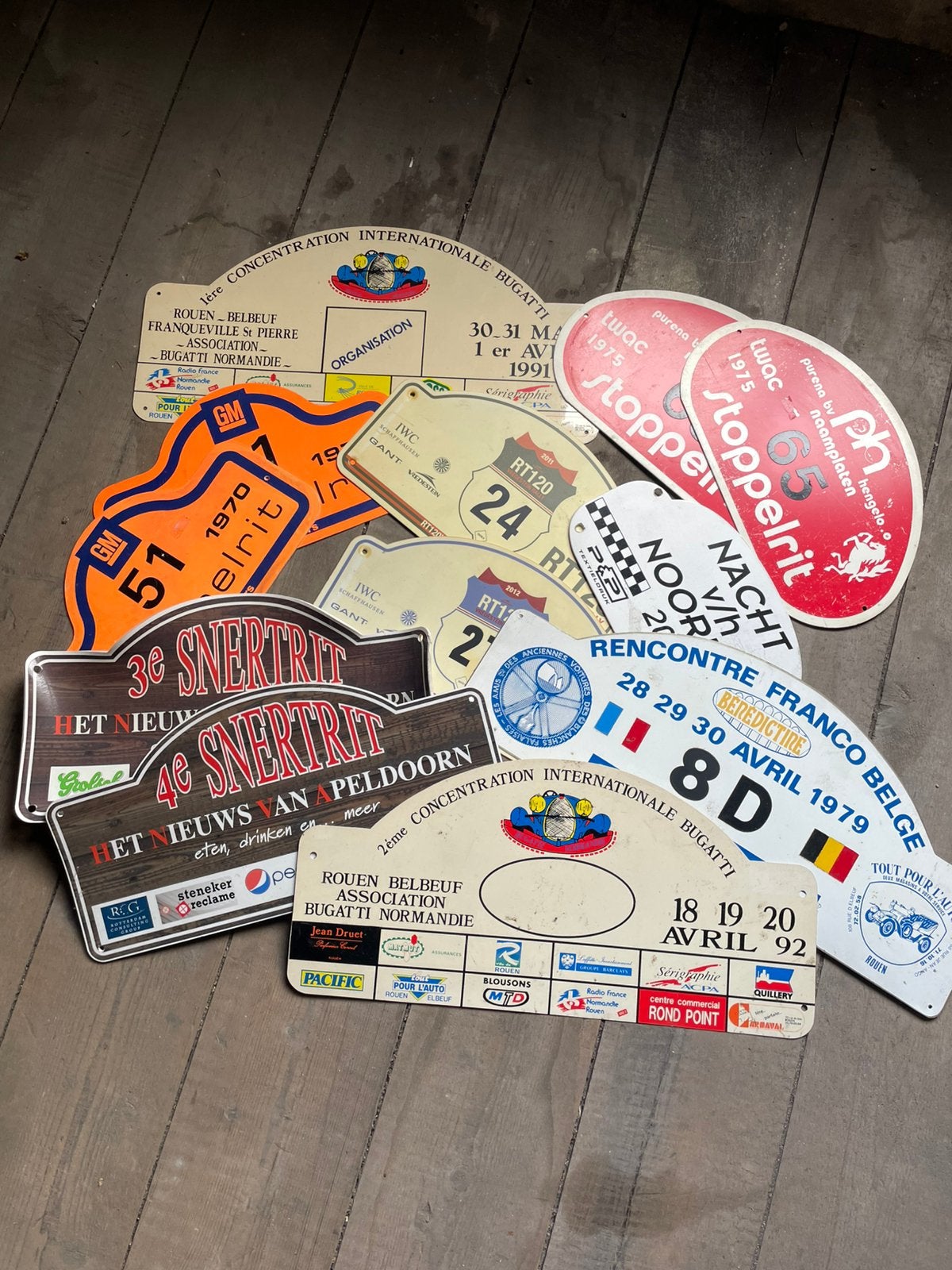 Borden autotourtochten : rally borden mancave, Ophalen of Verzenden, Gebruikt, Auto's