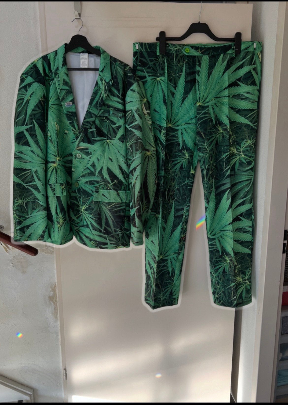 3delige pak. Broek, colbert en das. Maat XL., Carnaval, Maat 56/58 (XL), Ophalen of Verzenden, Zo goed als nieuw