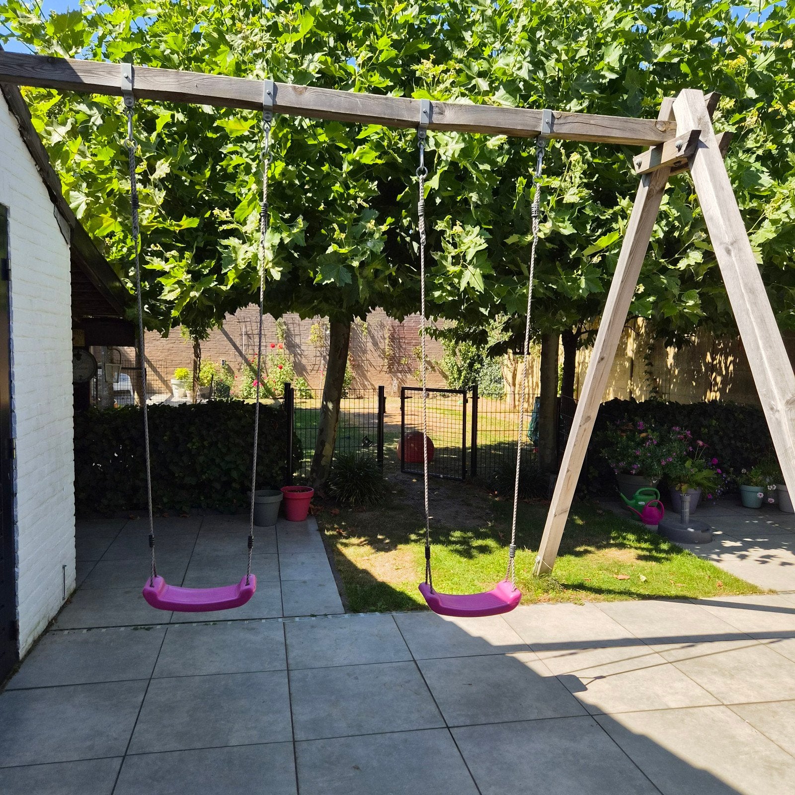 Houten aanbouw schommel, Ophalen, Gebruikt, Schommel