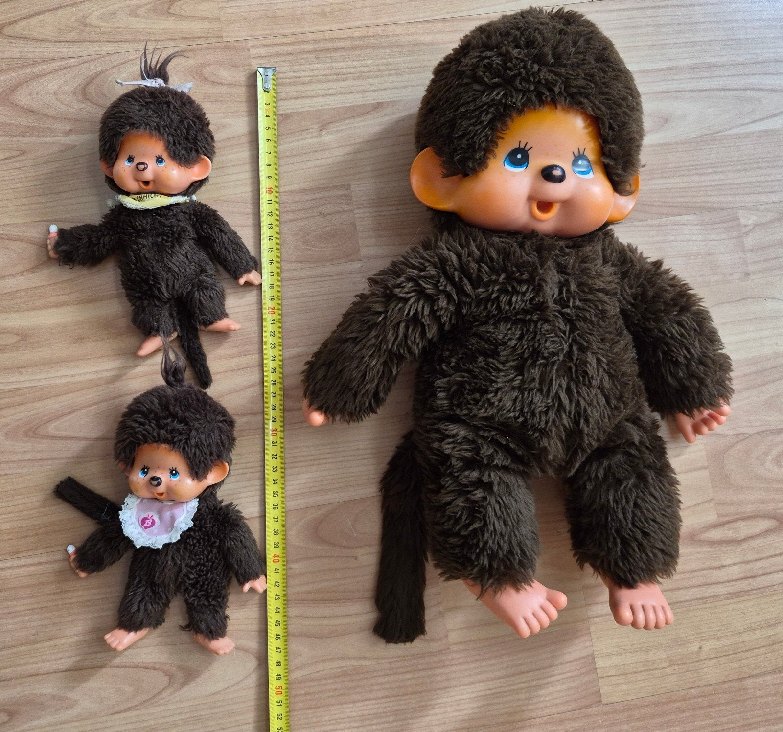Vintage Monchhichi originele Sekiguchi aapjes set van 3, Ophalen of Verzenden, Gebruikt, Overige typen