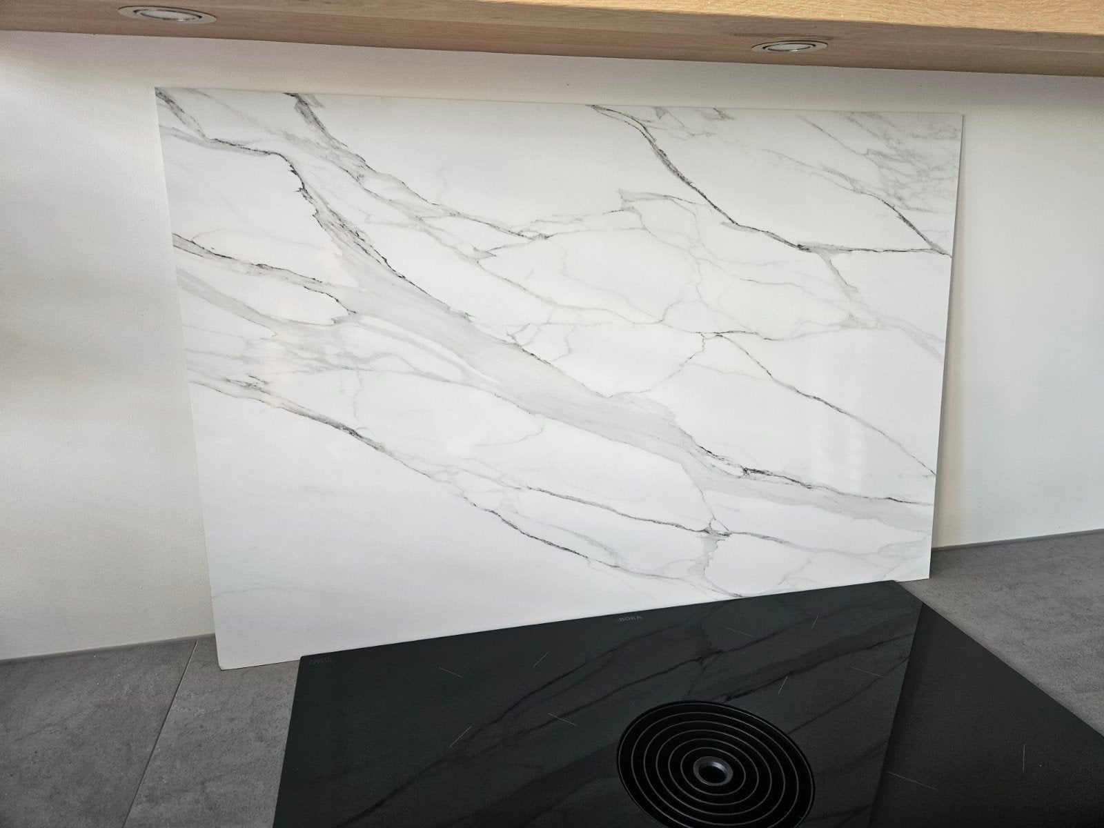 Spatscherm keuken - Marmer look 90 x 60 cm, Huis en Inrichting, Ophalen