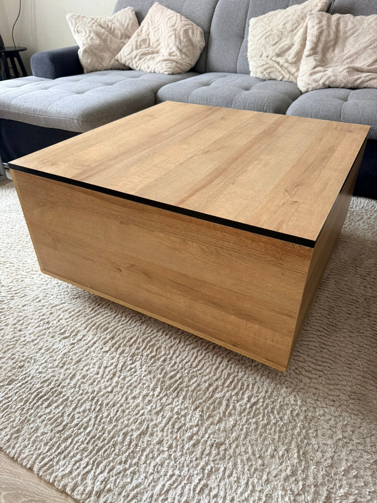 Salontafel hout, Huis en Inrichting, Tafels | Salontafels, Ophalen, Gebruikt, Vierkant, 50 tot 100 cm