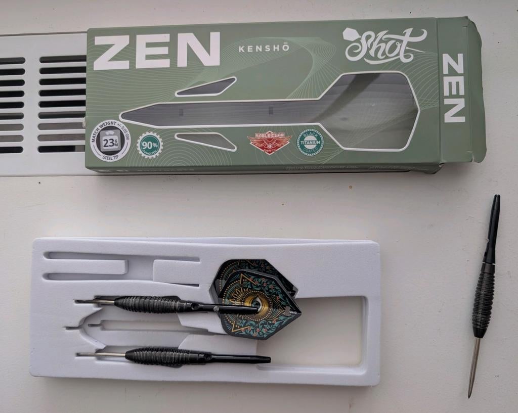 Shot Zen Kensho Darts 23g, Ophalen of Verzenden, Zo goed als nieuw, Pijlen