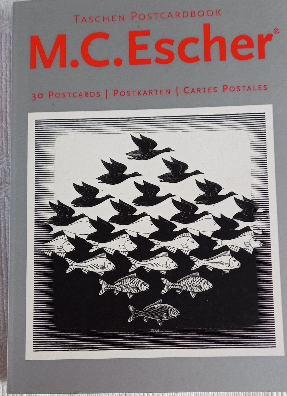 M.C. ESCHER kaartenboekje 30 stuks compleet 0906, Ophalen of Verzenden, Zo goed als nieuw, M.C. Escher, Grafische vormgeving