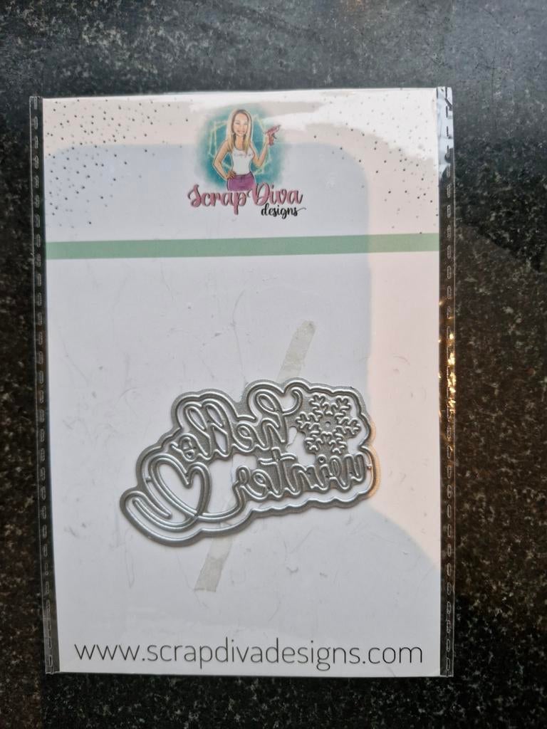 Scrap Diva Designs snijmal 'Hello Winter' met sneeuwvlokken, Ophalen of Verzenden, Nieuw