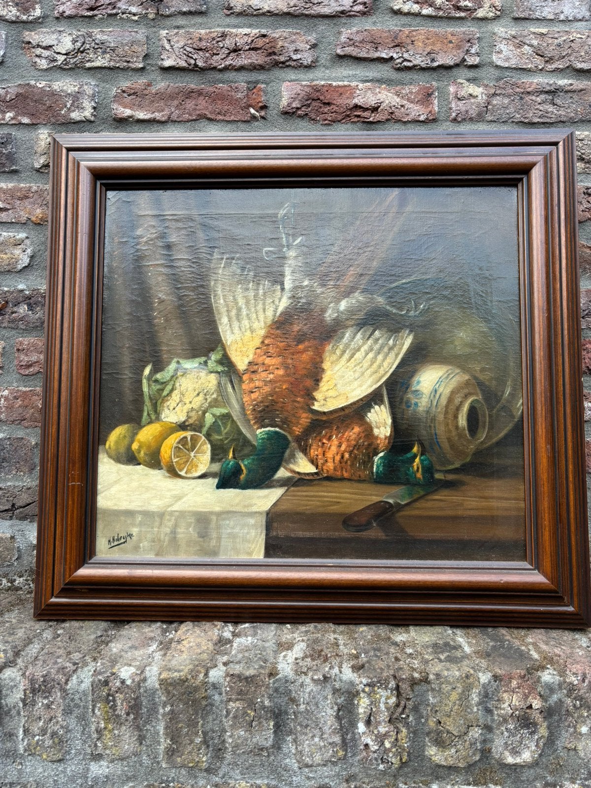 Schilderij met fazanten, Ophalen
