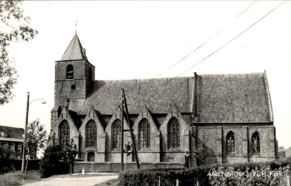 Abbenbroek - Kerk - N.H., Ophalen of Verzenden, 1940 tot 1960, Ongelopen, Zuid-Holland