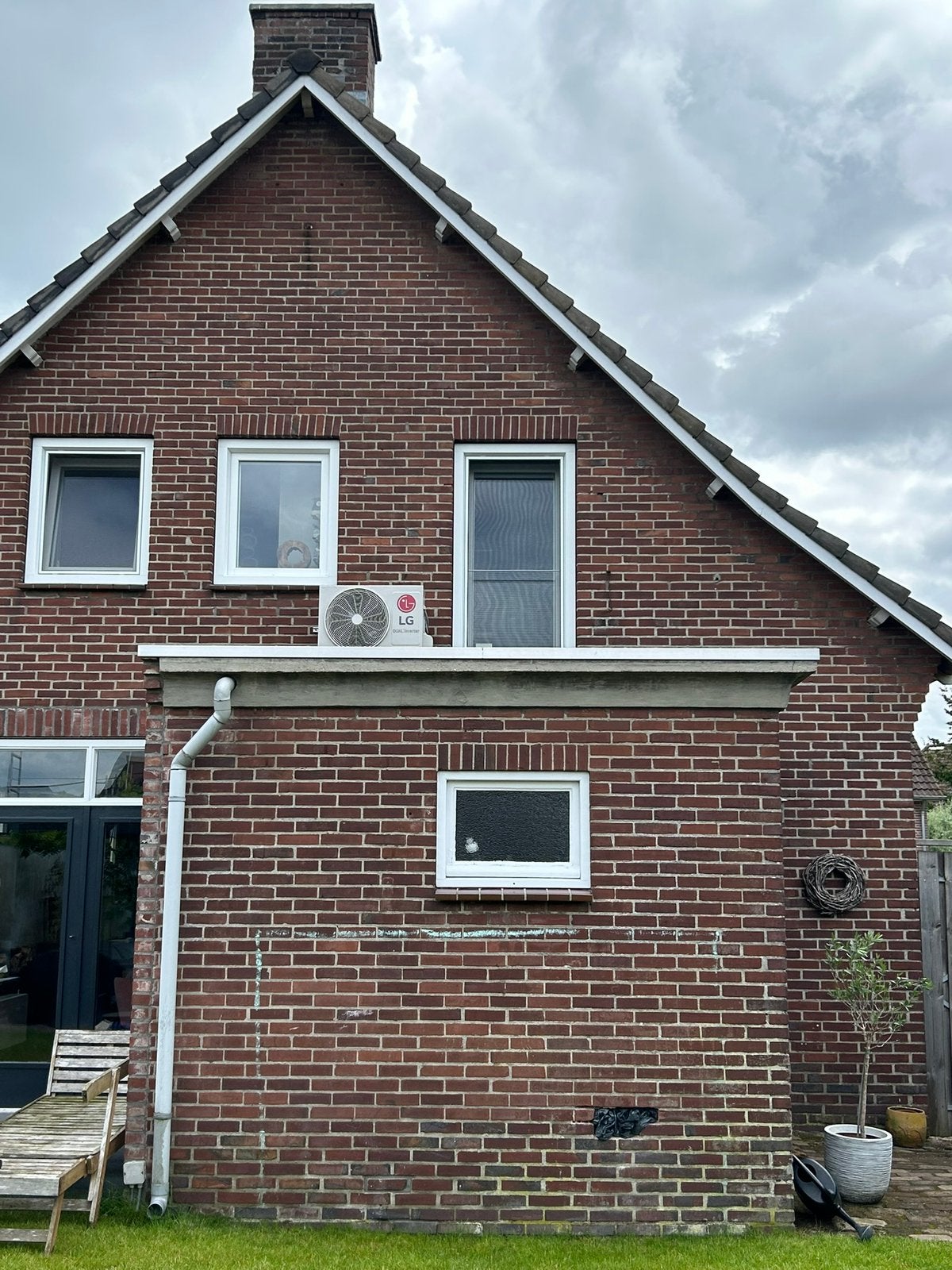 Weg=weg Kunststof kozijnen met dubbel hor ramen en gordijnen, Doe-het-zelf en Verbouw, Kozijnen en Schuifpuien, Kunststof, Gebruikt