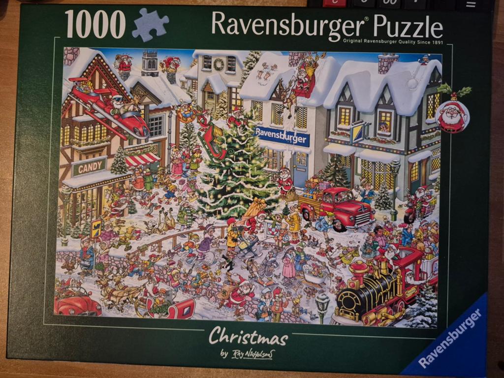 Ravensburger Legpuzzel 1000 stukjes - Christmas, Ophalen of Verzenden, 500 t/m 1500 stukjes, Zo goed als nieuw, Legpuzzel