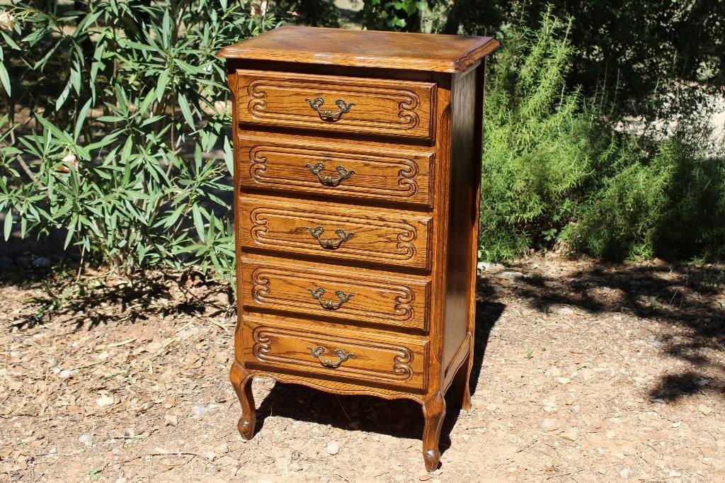 Brocante - Smalle ladekast in Provençaals model!, Ophalen, Gebruikt, 5 laden of meer, Provençaals