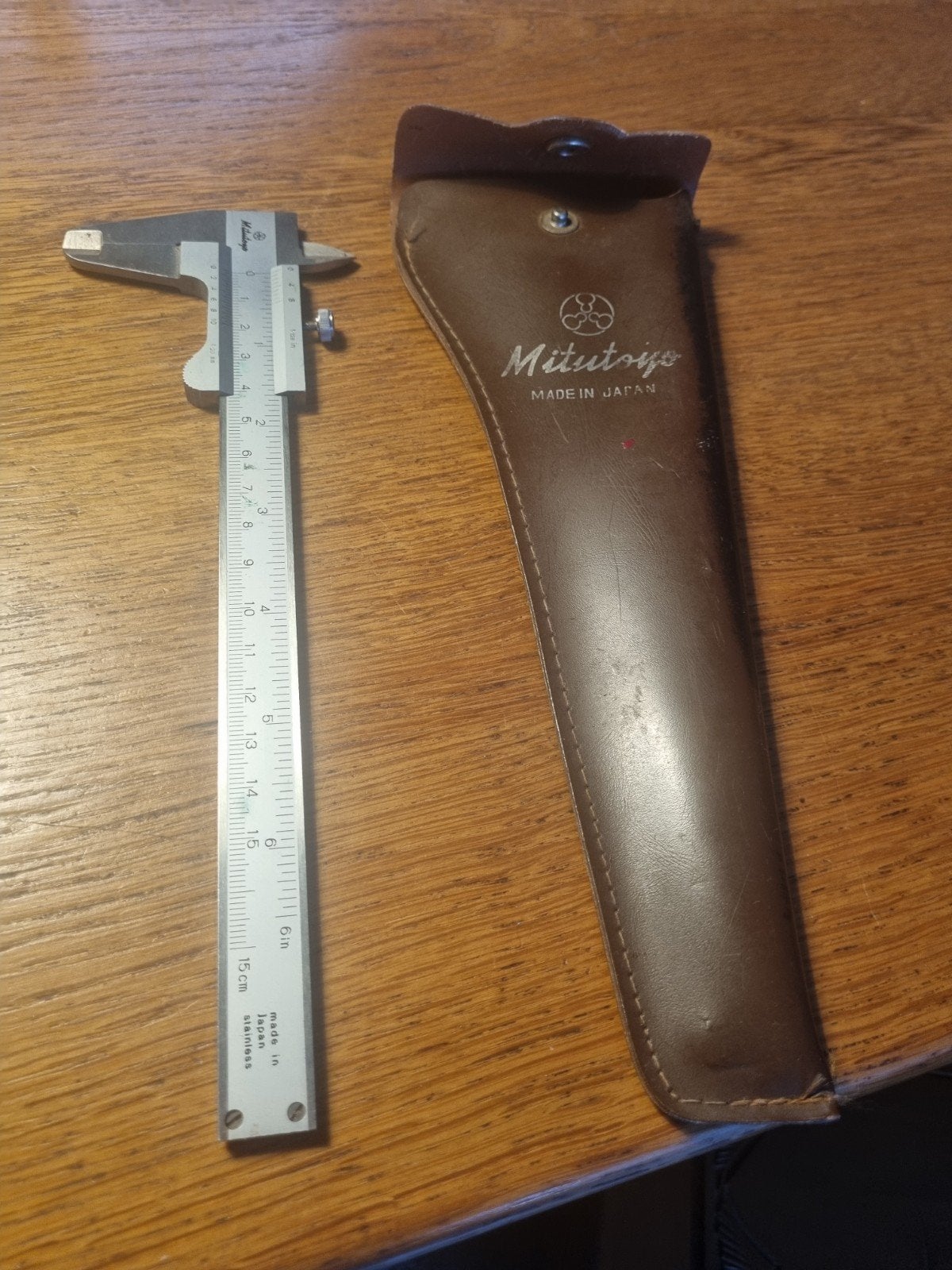 Mitutoyo schuifmaat 15 cm - Made in Japan - RVS, Ophalen of Verzenden, Gebruikt, Rolmaat/meetlint, Overige merken