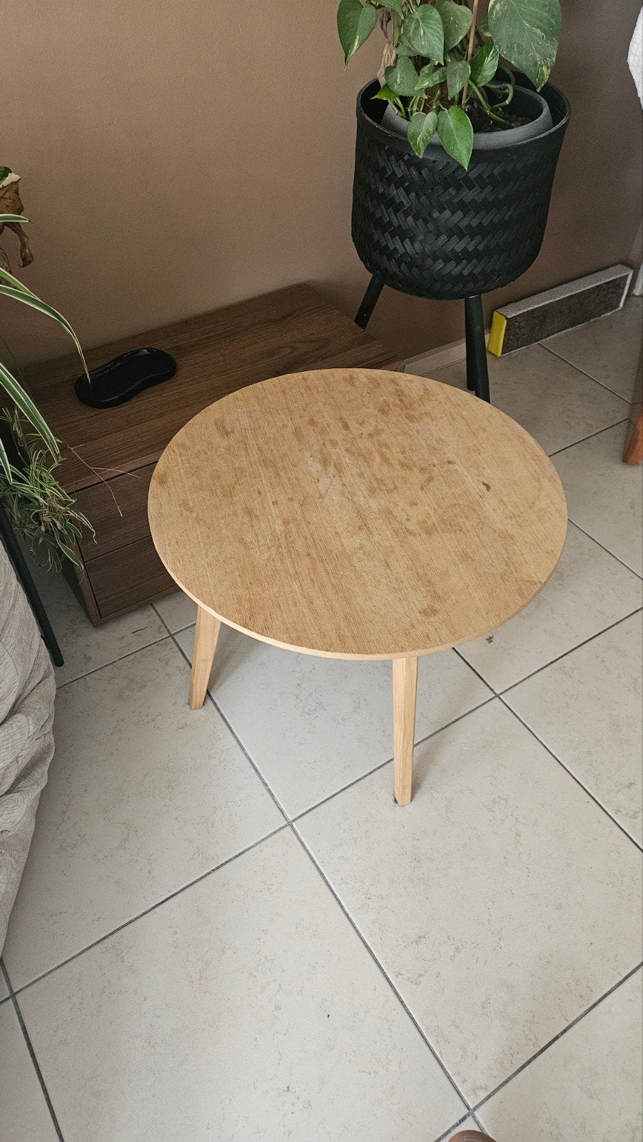 Salontafel Xenos - Rond houten tafeltje, Ophalen