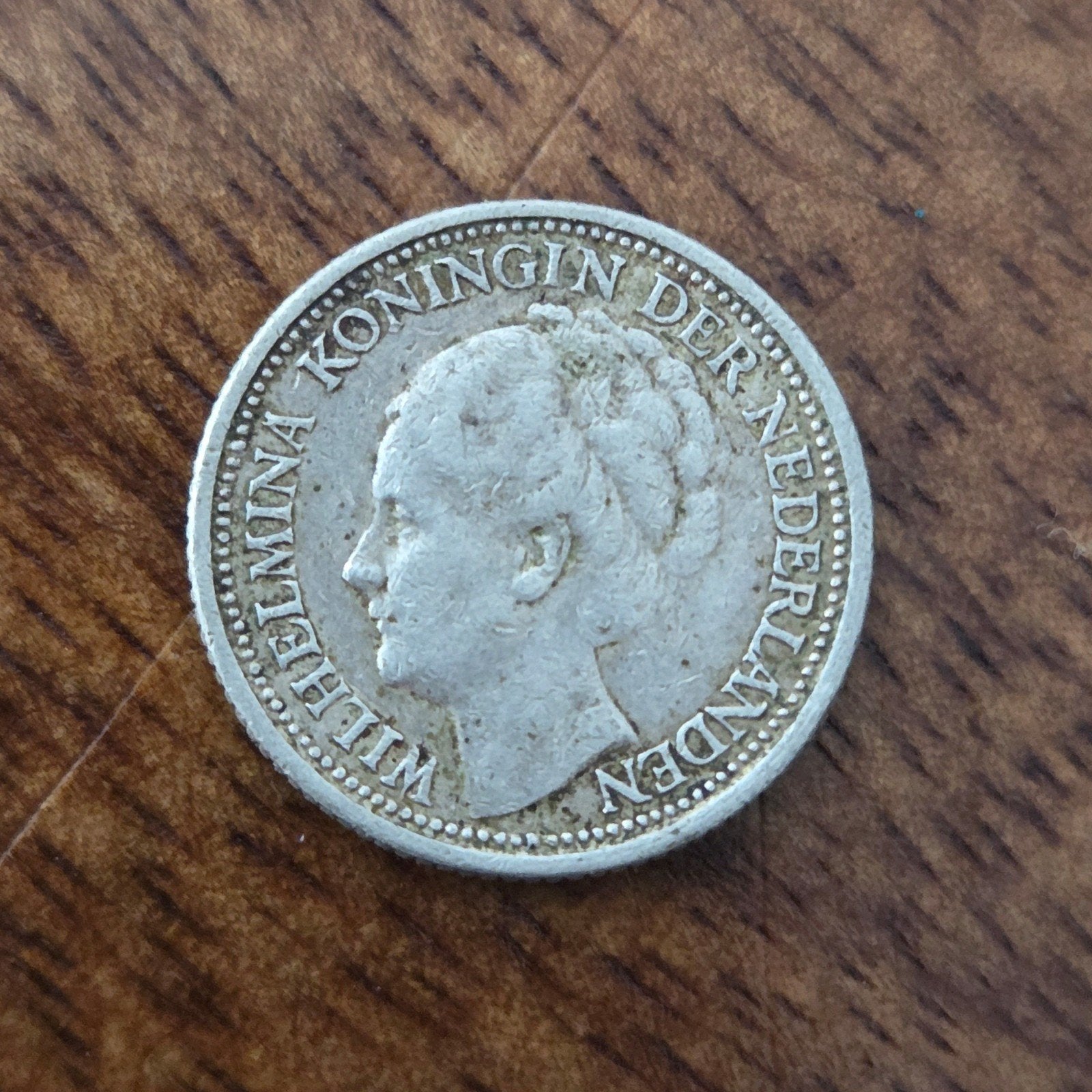 Zilveren dubbeltje Wilhelmina 1941, Postzegels en Munten, Munten | Nederland, Zilver, Ophalen of Verzenden, 10 cent, Koningin Wilhelmina