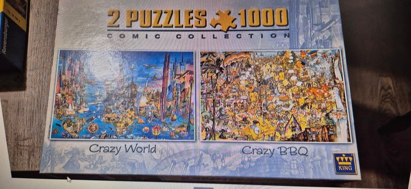 2 king puzzels in een doos zgan, Ophalen of Verzenden, Meer dan 1500 stukjes, Zo goed als nieuw, Legpuzzel