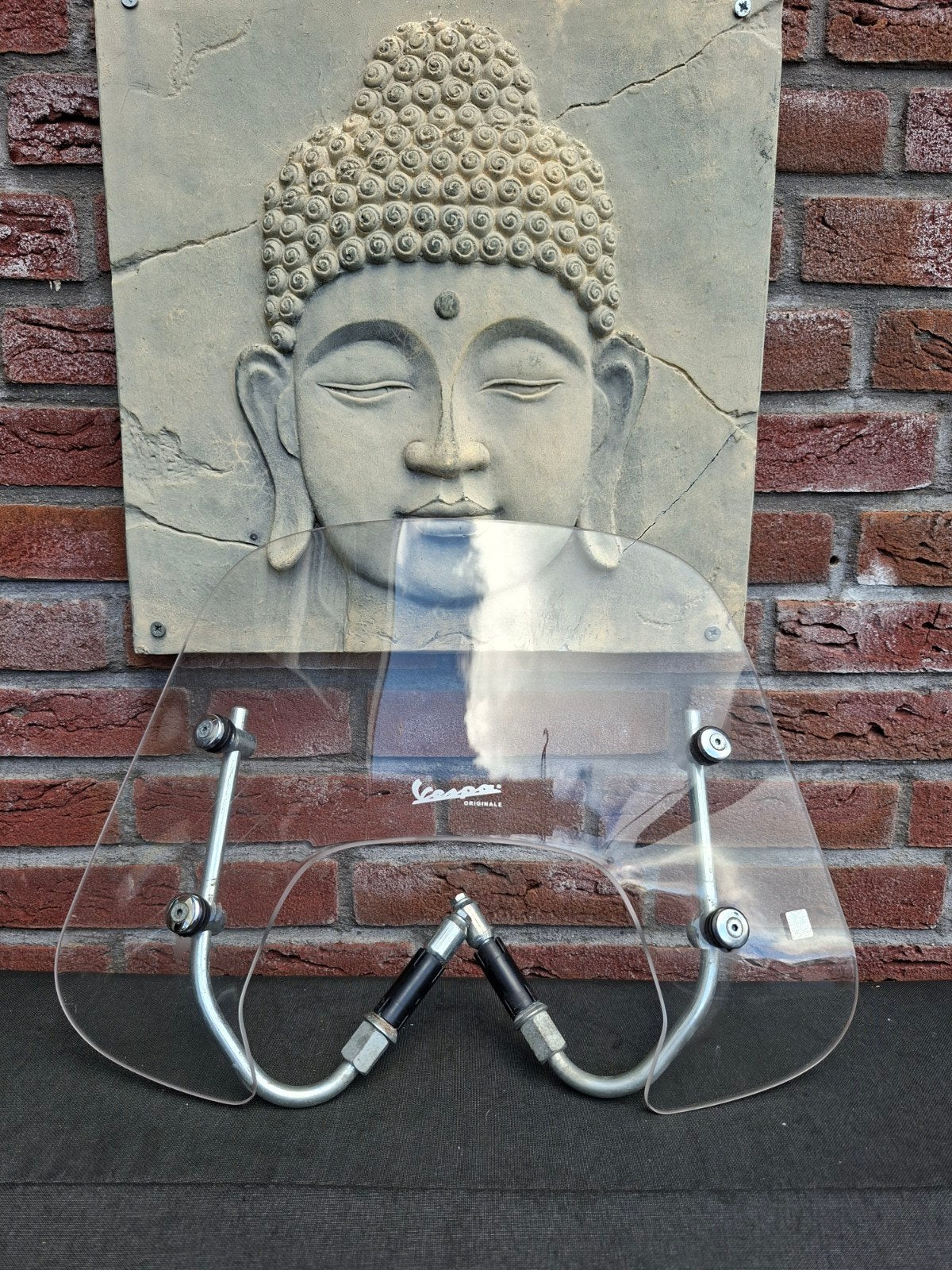 Vespa laag windscherm voor scooter incl beugels  45 euro, Ophalen, Gebruikt, Overige typen
